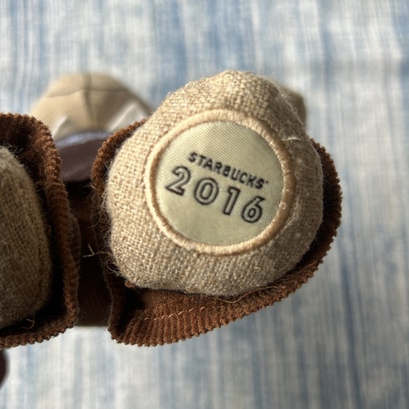 Starbucks Coffee Tea Brown Apron Bearista Barista 2016 Teddy Bear Stuffed Plush - Picture 2 of 3